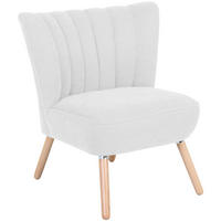SESSEL Velours Creme    - Buchefarben/Creme, Design, Holz/Textil (70/80/66cm) - Max Winzer