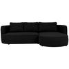ECKSOFA in Webstoff Schwarz  - Schwarz/Grün, Modern, Kunststoff/Textil (284/183cm) - Welnova