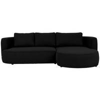 ECKSOFA in Webstoff Schwarz  - Schwarz/Grün, Modern, Kunststoff/Textil (284/183cm) - Welnova