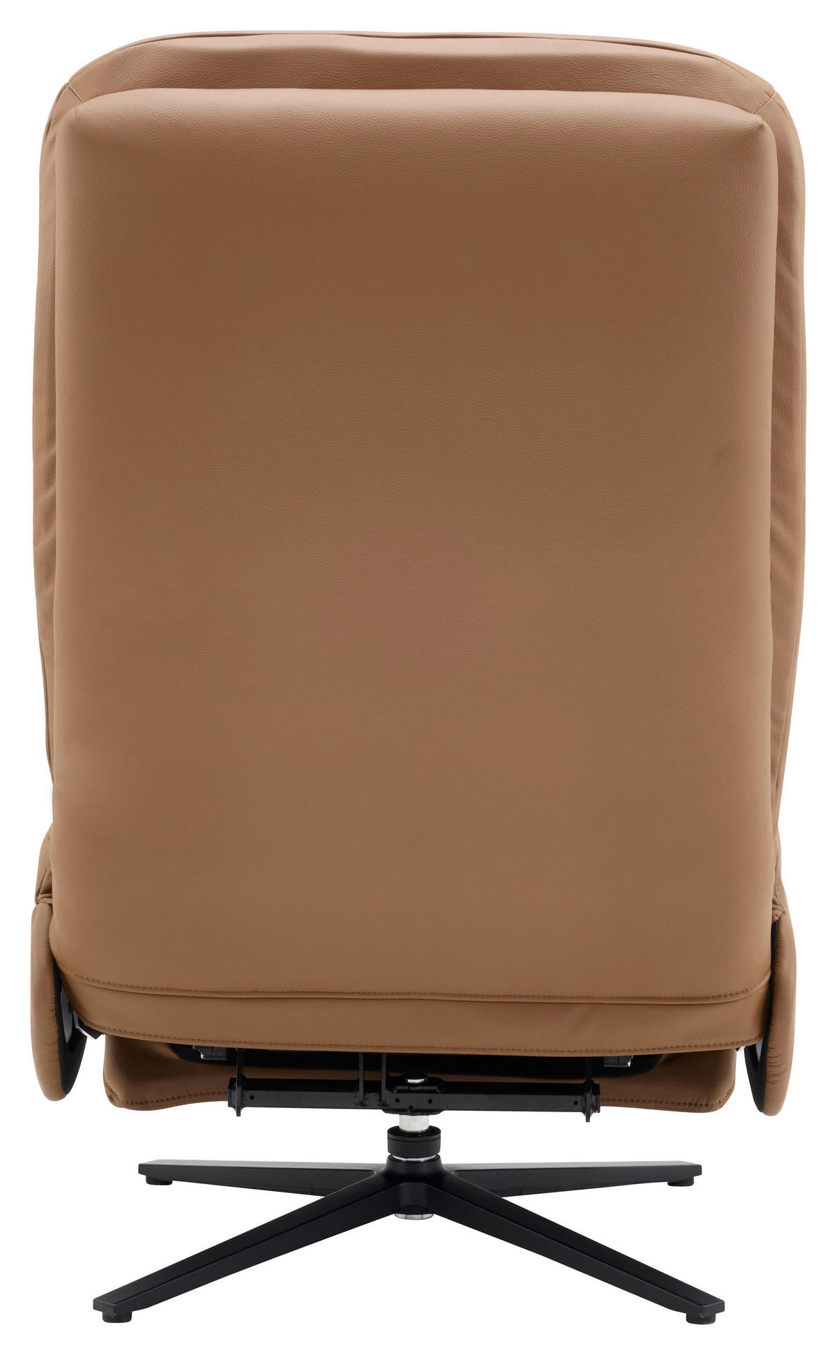 RELAXSESSEL NORA Lederlook, Mikrofaser    - Schwarz/Braun, Design, Textil/Metall (68/113/84cm) - Livetastic