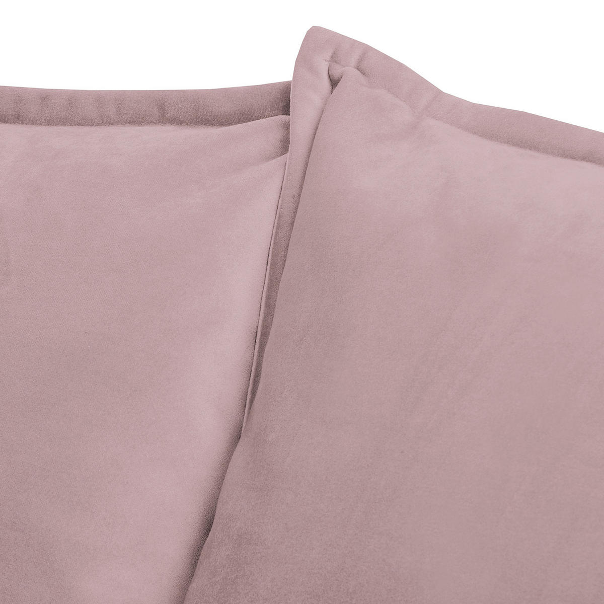 3-SITZER-SOFA JULI Samt Rosa  - Schwarz/Rosa, Design, Holz/Textil (203/86/100cm) - P & B