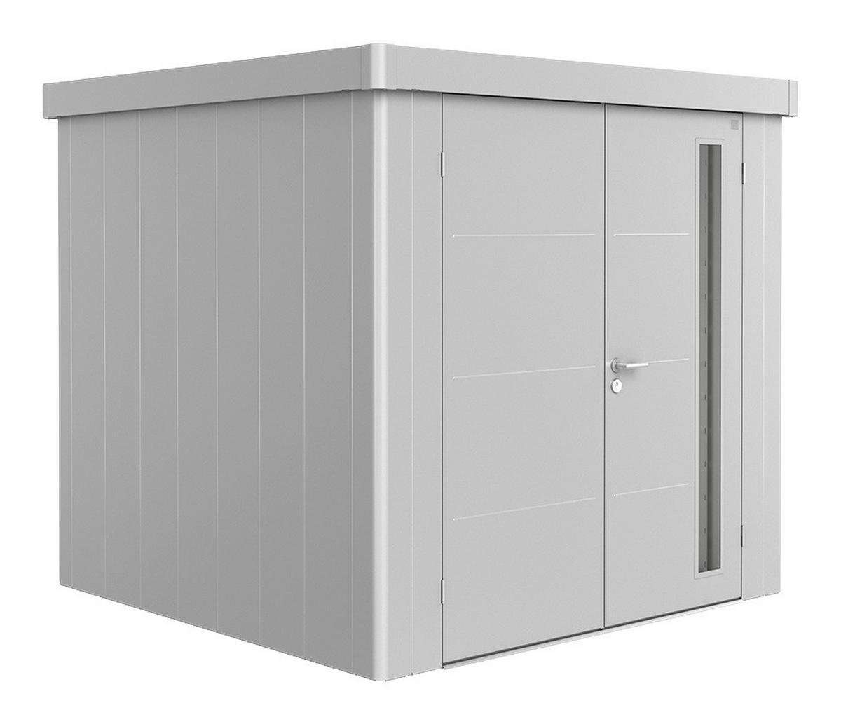 GERÄTEHAUS 236/222/180 cm  - Silberfarben, Design, Metall (236/222/180cm) - Biohort