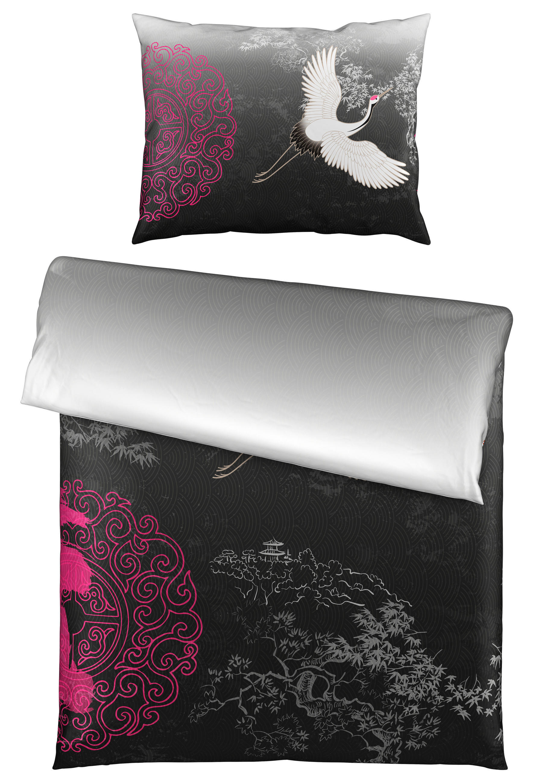 VÄNDBART PÅSLAKANSET satin 150/210 cm  - svart, Trend, textil (150/210cm) - Esposa