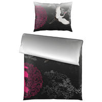 VÄNDBART PÅSLAKANSET satin 150/210 cm  - svart, Trend, textil (150/210cm) - Esposa