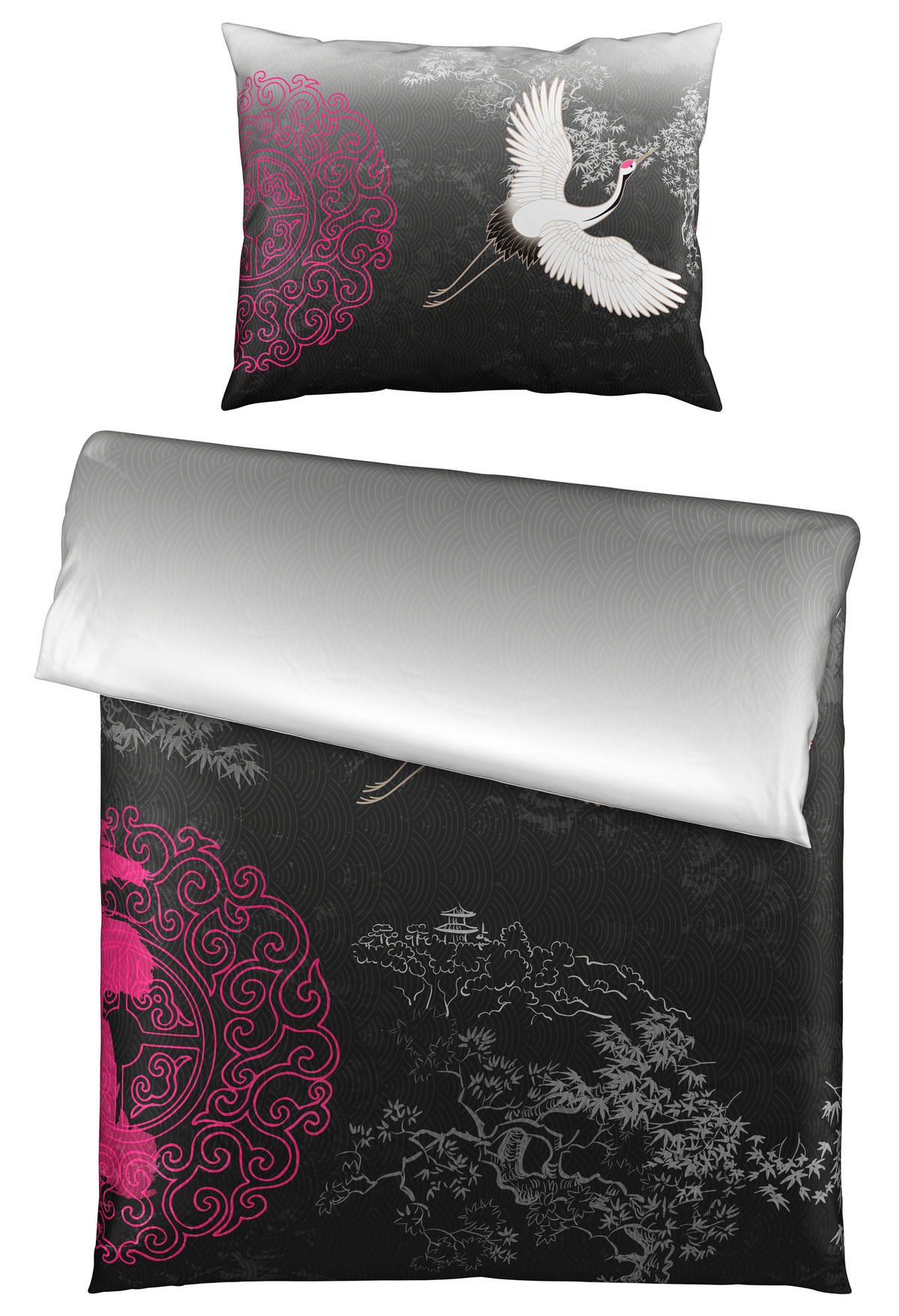 VÄNDBART PÅSLAKANSET satin 150/210 cm  - svart, Trend, textil (150/210cm) - Esposa