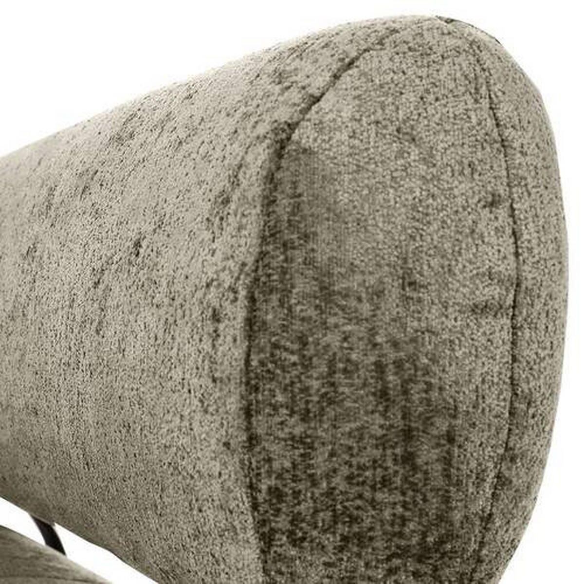 ECKSOFA in Chenille Taupe  - Taupe/Schwarz, Design, Holz/Textil (265/200cm) - Landscape