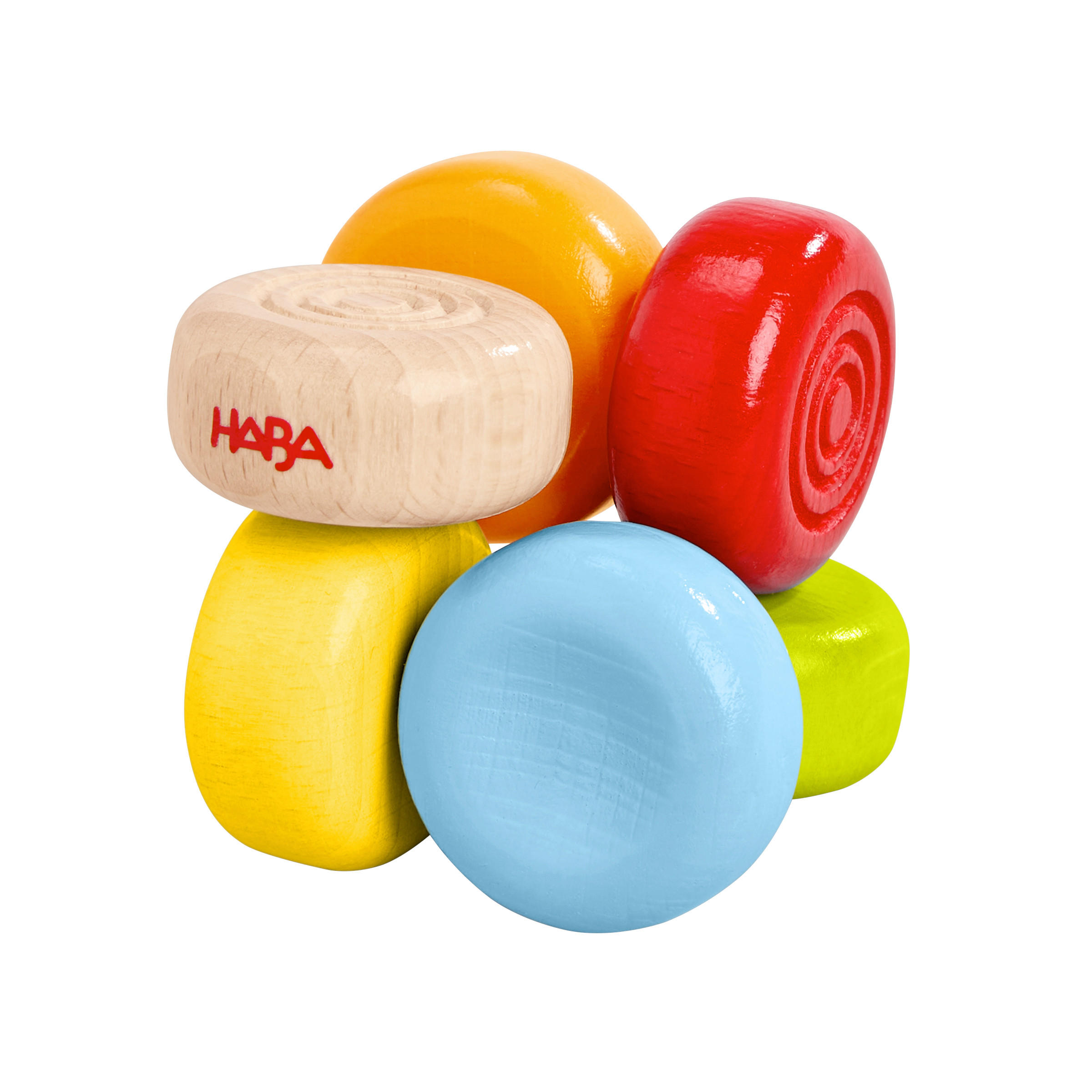 GREIFLING Greiflinge  - Multicolor, Basics, Holz (6,5/6,5/6,5cm) - Haba