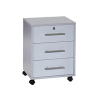 ROLLCONTAINER Grau, Weiß  - Edelstahlfarben/Weiß, MODERN, Holzwerkstoff/Kunststoff (44/58/40cm) - MID.YOU