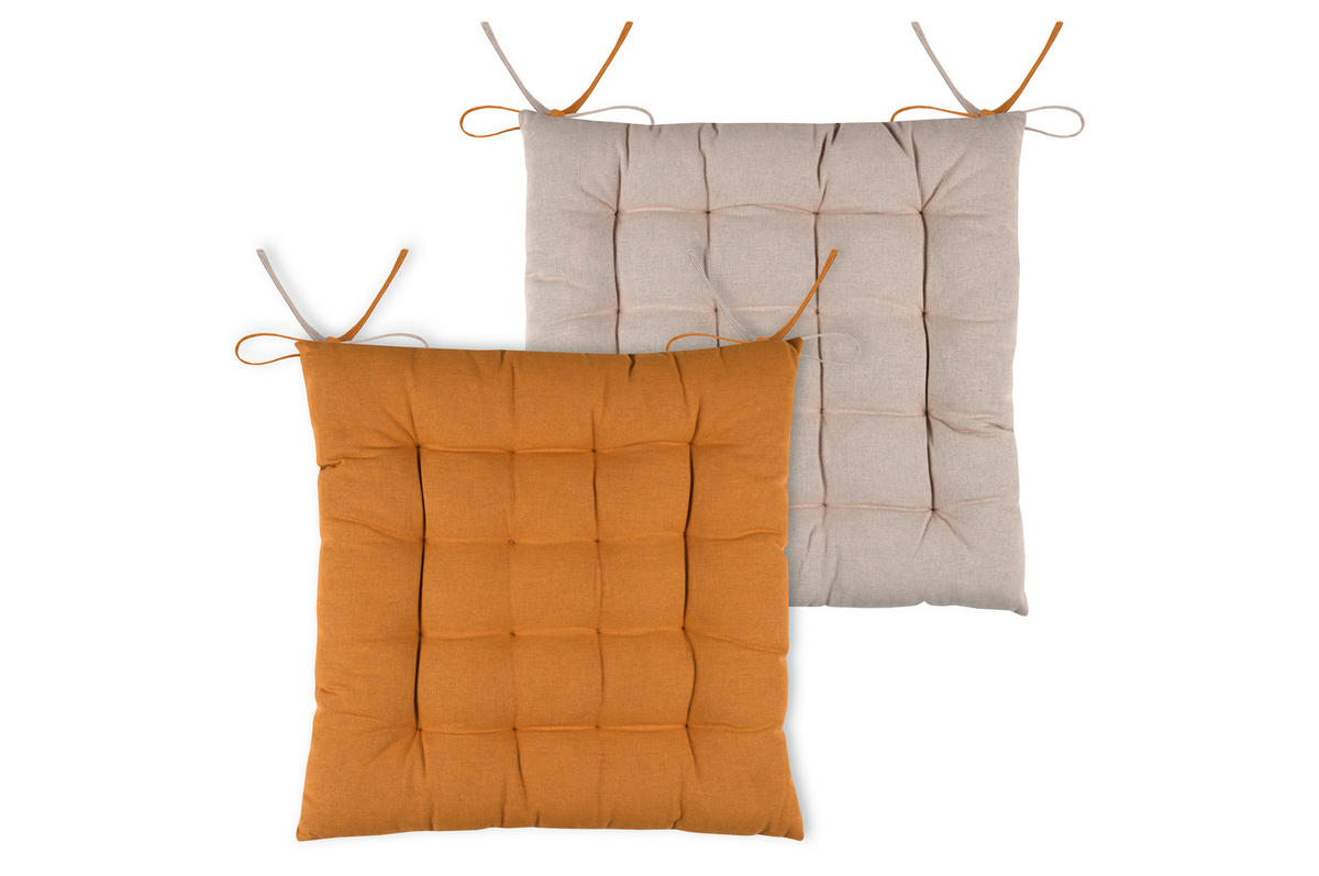 BLAZINA ZA STOL  MARIS   40/40 cm           - gorčično rumena, Konvencionalno, tekstil (40/40cm)
