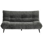 2-SITZER-SOFA  in Mikrofaser Anthrazit  - Anthrazit/Schwarz, KONVENTIONELL, Textil/Metall (198/100/101cm) - Hom`in