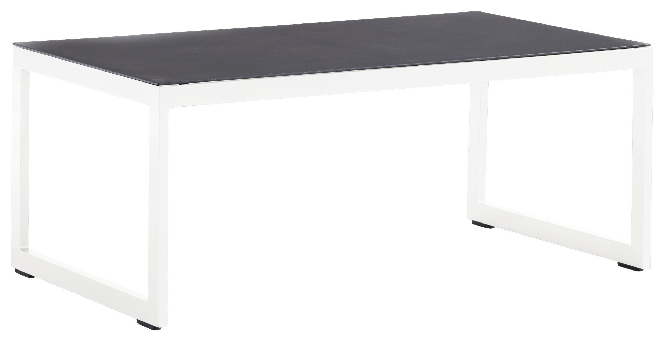 LOUNGETISCH 110/60/44 cm Metall  - Weiß/Grau, Basics, Glas/Metall (110/60/44cm) - Sieger
