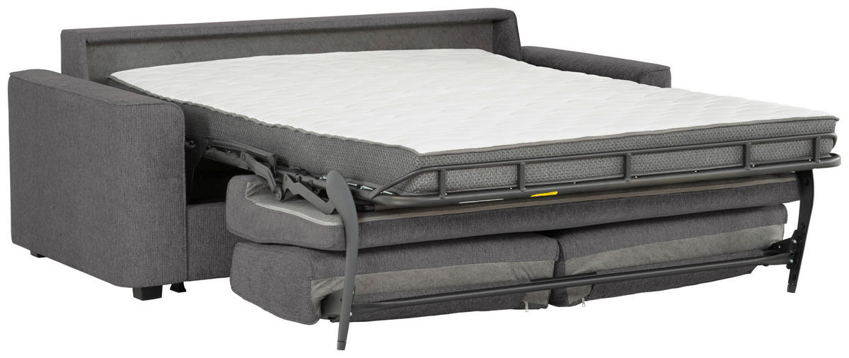 SCHLAFSOFA Sola in Webstoff Anthrazit  - Anthrazit/Schwarz, Design, Kunststoff/Textil (186/83/100cm) - Xora