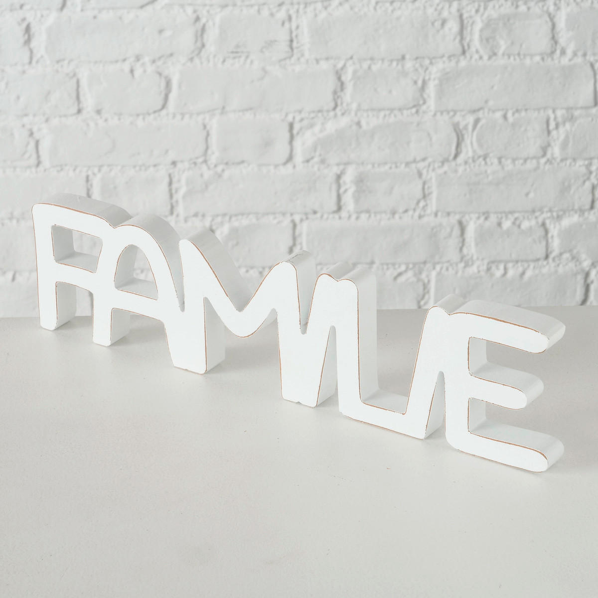 DEKOSCHRIFTZUG - Weiß, Natur, Holzwerkstoff (40/10/10cm)