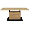 COUCHTISCH Lift Couchtisch rechteckig Schwarz, Eiche Artisan  - Schwarz/Eiche Artisan, Design, Holzwerkstoff/Metall (120-160/56-75/70cm) - MID.YOU