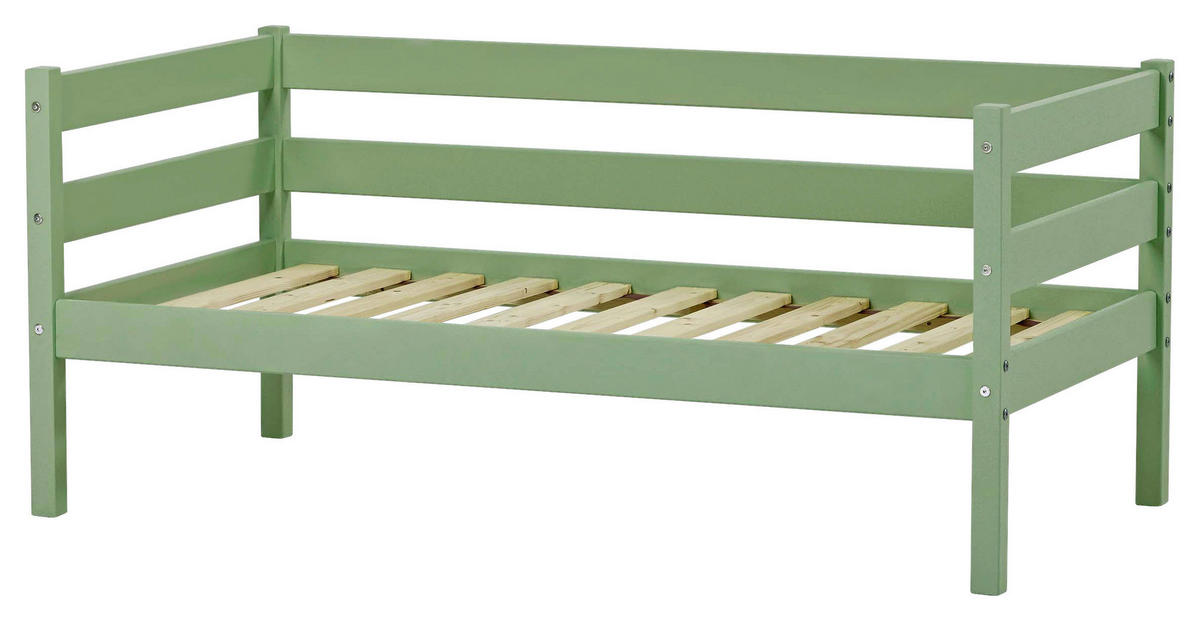 KINDER-/JUNIORBETT 70/160 cm  in Grün  - Kieferfarben/Grün, MODERN, Holz (70/160cm) - MID.YOU