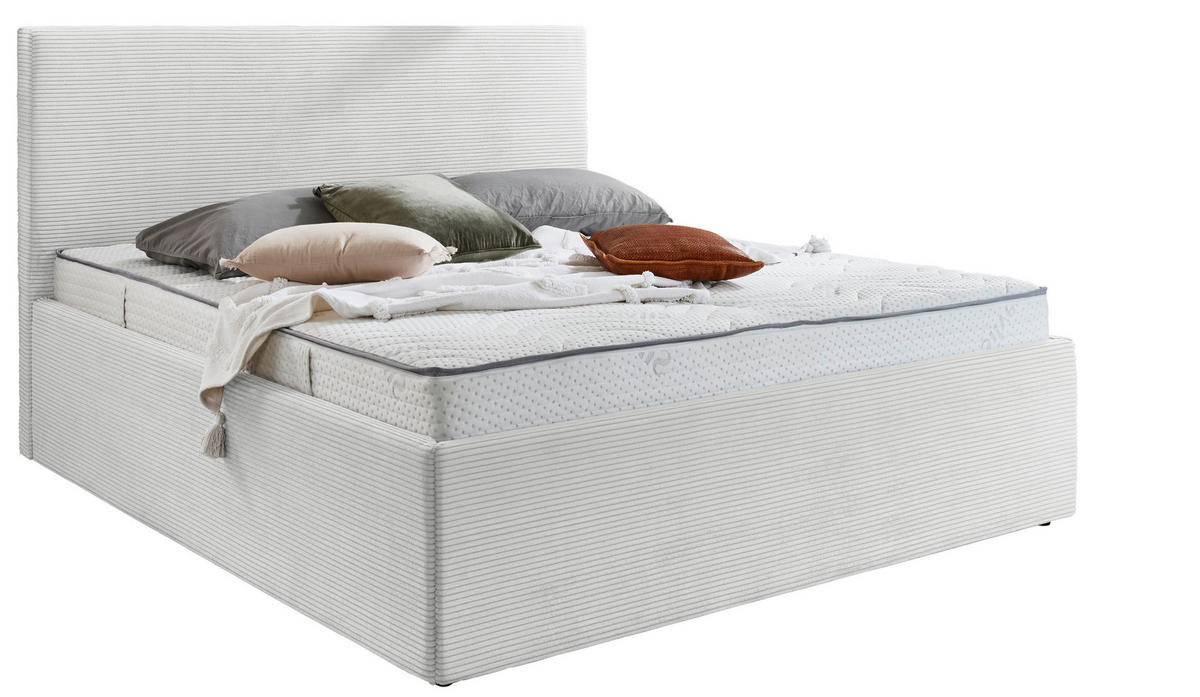 POLSTERBETT 140/200 cm, Bettkasten,  - Schwarz/Naturfarben, Trend, Kunststoff/Textil (140/200cm) - Boxxx