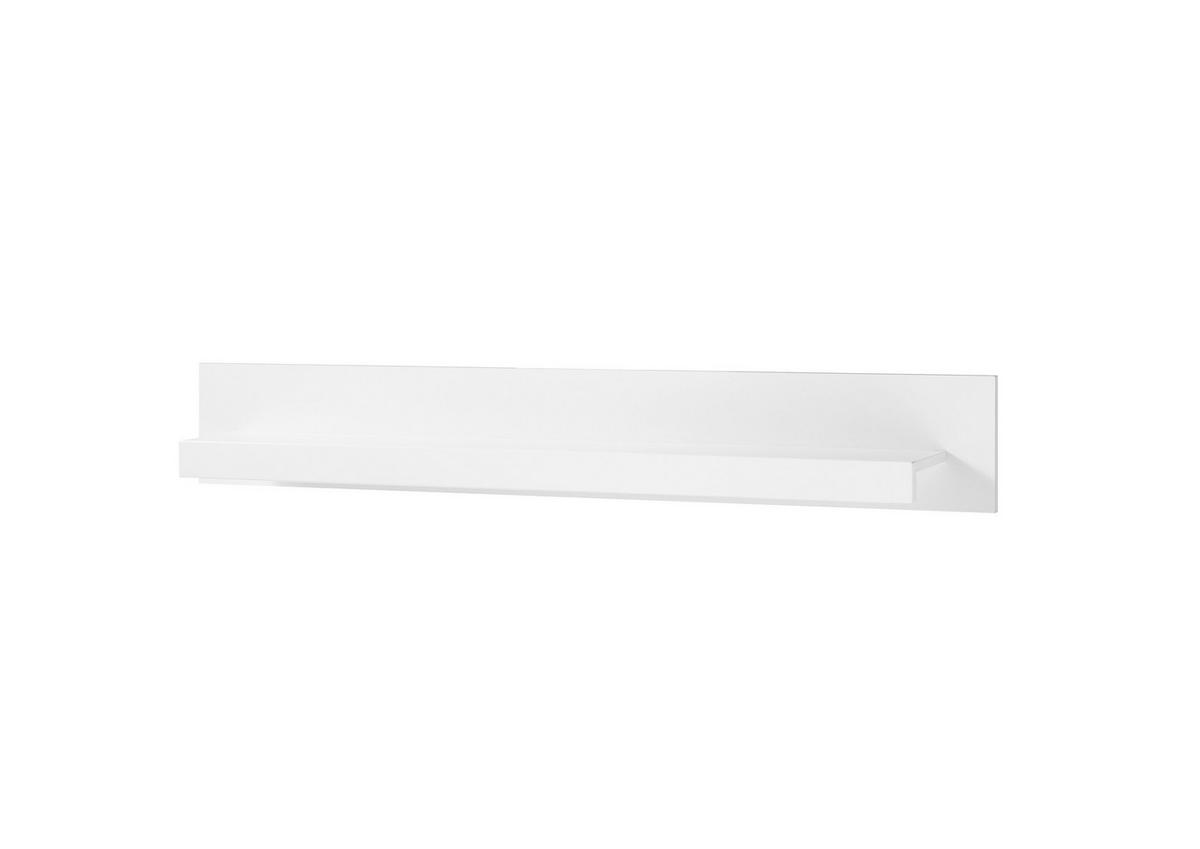 WANDBOARD Weiß Hochglanz  - Weiß Hochglanz, Design, Holzwerkstoff (150/20/21cm) - MID.YOU