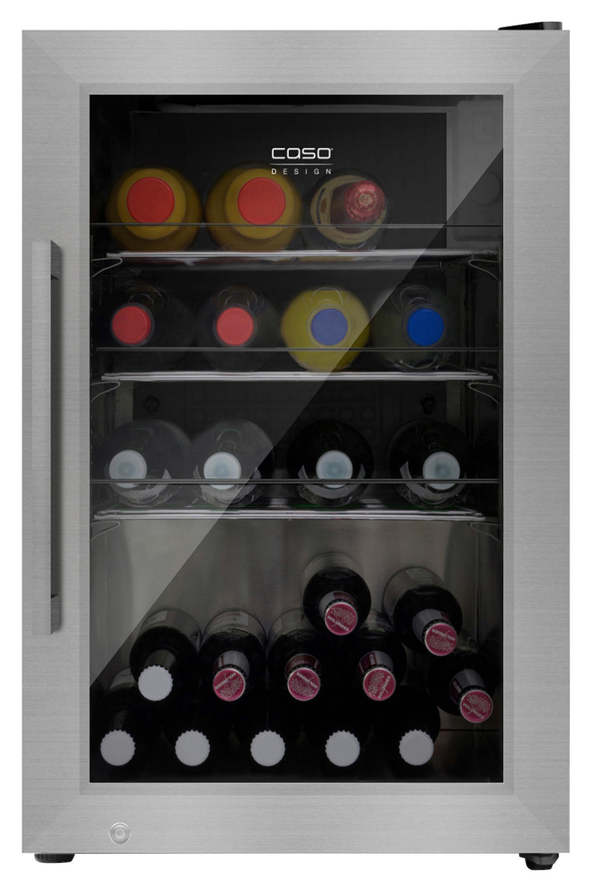 GETRÄNKEKÜHLSCHRANK 43/67,5/55,5 cm  - Edelstahlfarben, Basics, Glas/Metall (43/67,5/55,5cm) - CASO Design