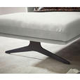 ECKSOFA in Flachgewebe Weiß  152/259 cm  - Schwarz/Weiß, Design, Textil/Metall (152/259cm) - Dieter Knoll