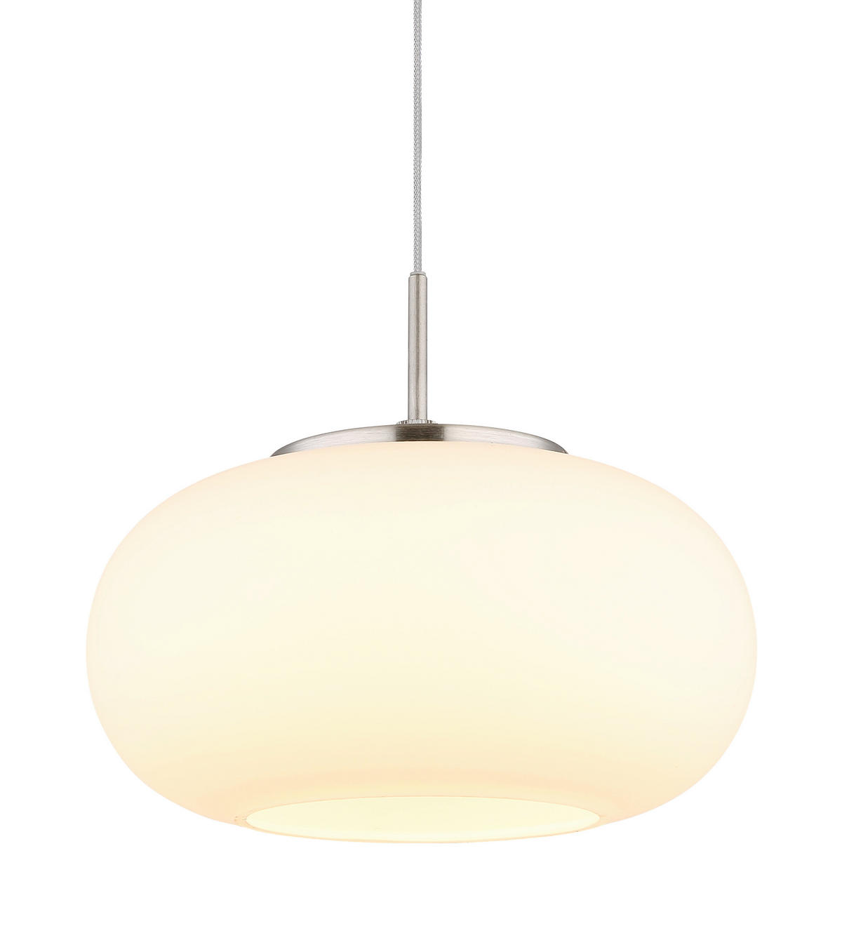 ZÁVĚSNÉ LED SVÍTIDLO, 20/150 cm  - průhledné/opál, Design, kov/sklo (20/150cm) - Globo