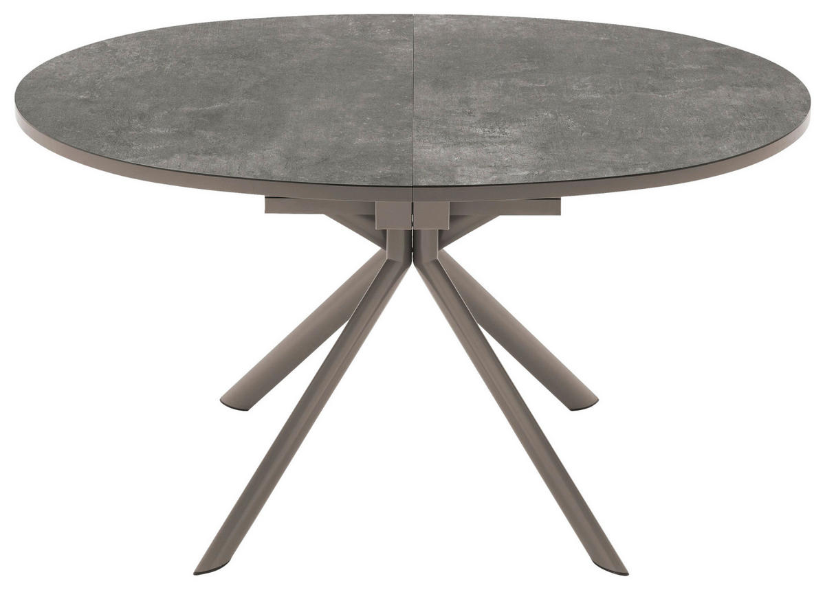 AUSZIEHTISCH - Taupe/Anthrazit, Design, Keramik/Metall (140-190/100/75cm) - Connubia 