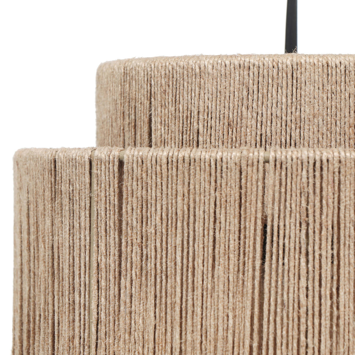 PENDELLEUCHTE 121/20,5/150 cm    - Schwarz/Naturfarben, Natur, Textil/Metall (121/20,5/150cm) - Trio Leuchten