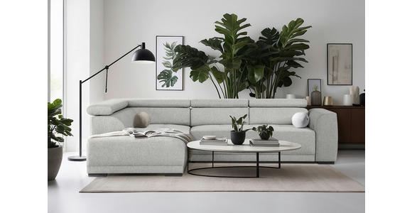 ECKSOFA Grau Struktur - Schwarz/Grau, Design, Kunststoff/Textil (205/284cm) - Xora