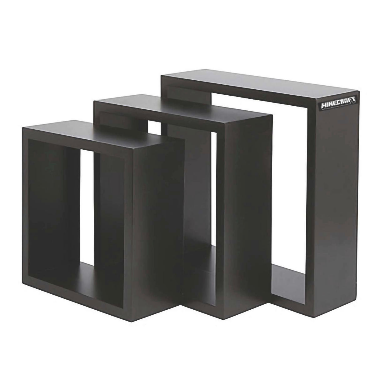 WANDREGAL Schwarz  - Schwarz, MODERN, Holzwerkstoff (28/26/24/28/26/24/18/15/12cm) - Minecraft