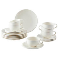 KAFFEESERVICE Weiß NewMoon 18-teilig  - Weiß, KONVENTIONELL, Keramik - Villeroy & Boch