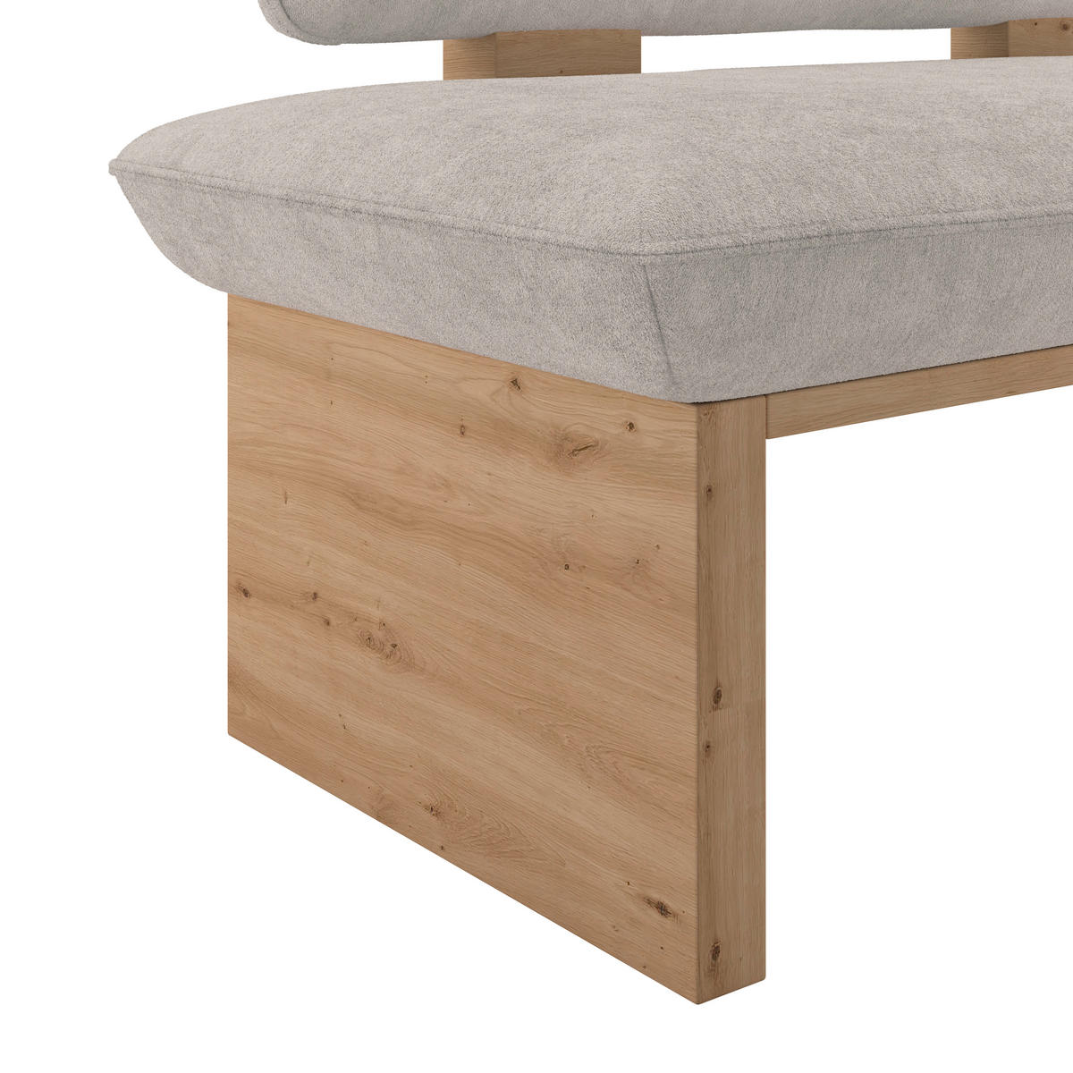 SITZBANK 120/87/67 cm Webstoff Beige  - Eichefarben/Beige, KONVENTIONELL, Textil (120/87/67cm) - James Wood