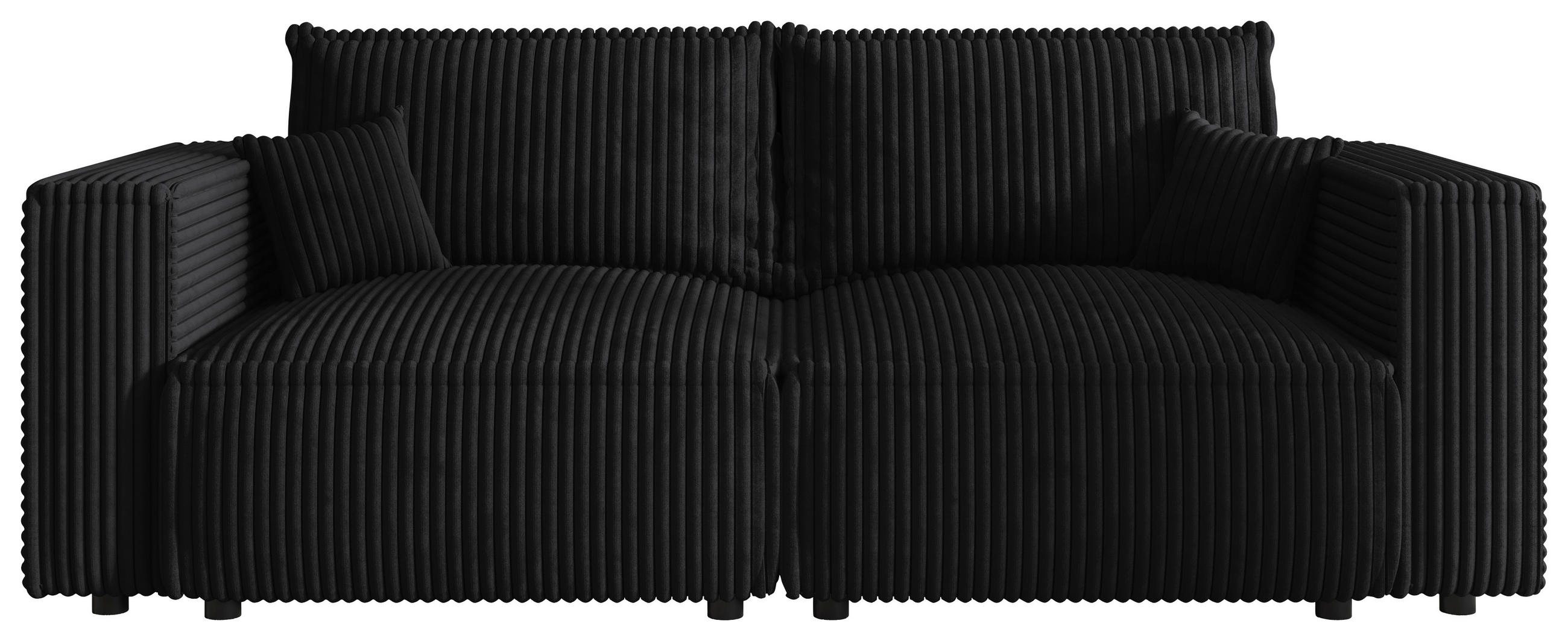 SCHLAFSOFA  in Cord Anthrazit  - Anthrazit/Schwarz, MODERN, Kunststoff/Textil (250/68/104cm) - Xora