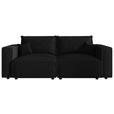 SCHLAFSOFA Cord Anthrazit  inkl. Zierkissen, Bettkasten, Schlaffunktion  - Anthrazit/Schwarz, MODERN, Kunststoff/Textil (250/68/104cm) - Xora