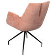 ARMLEHNSTUHL  in Schmiedeeisen Webstoff  - Schwarz/Rosa, Design, Textil/Metall (58/89,5/64cm) - Novel