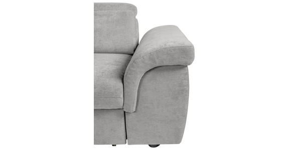 ECKSOFA Hellgrau Flachgewebe Bettkasten, Schlaffunktion, Rücken echt, Liegefläche im Originalstoff  - Hellgrau/Schwarz, KONVENTIONELL, Kunststoff/Textil (235/280cm) - Carryhome