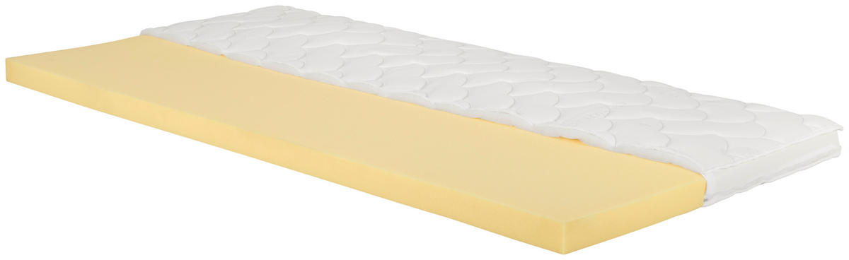 Topper Visco Pur 180/200 cm Höhe ca. 8 cm  - Weiß, Textil (180/200cm) - Primatex Deluxe