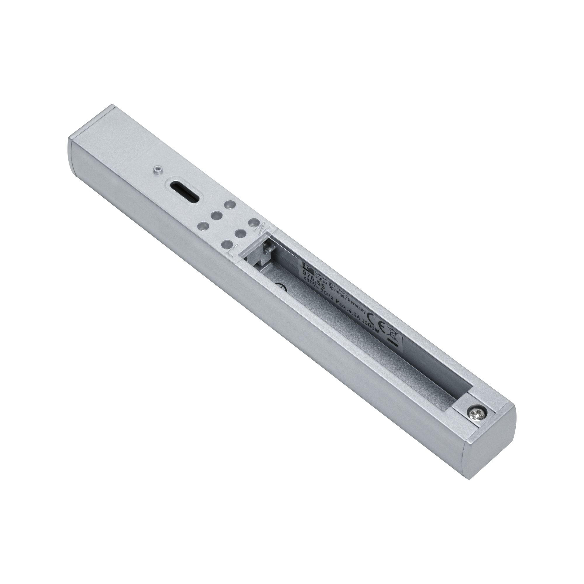 SCHIENENSYSTEM-EINSPEISER - Chromfarben, Basics, Kunststoff/Metall (18,7/8,3cm) - Paulmann