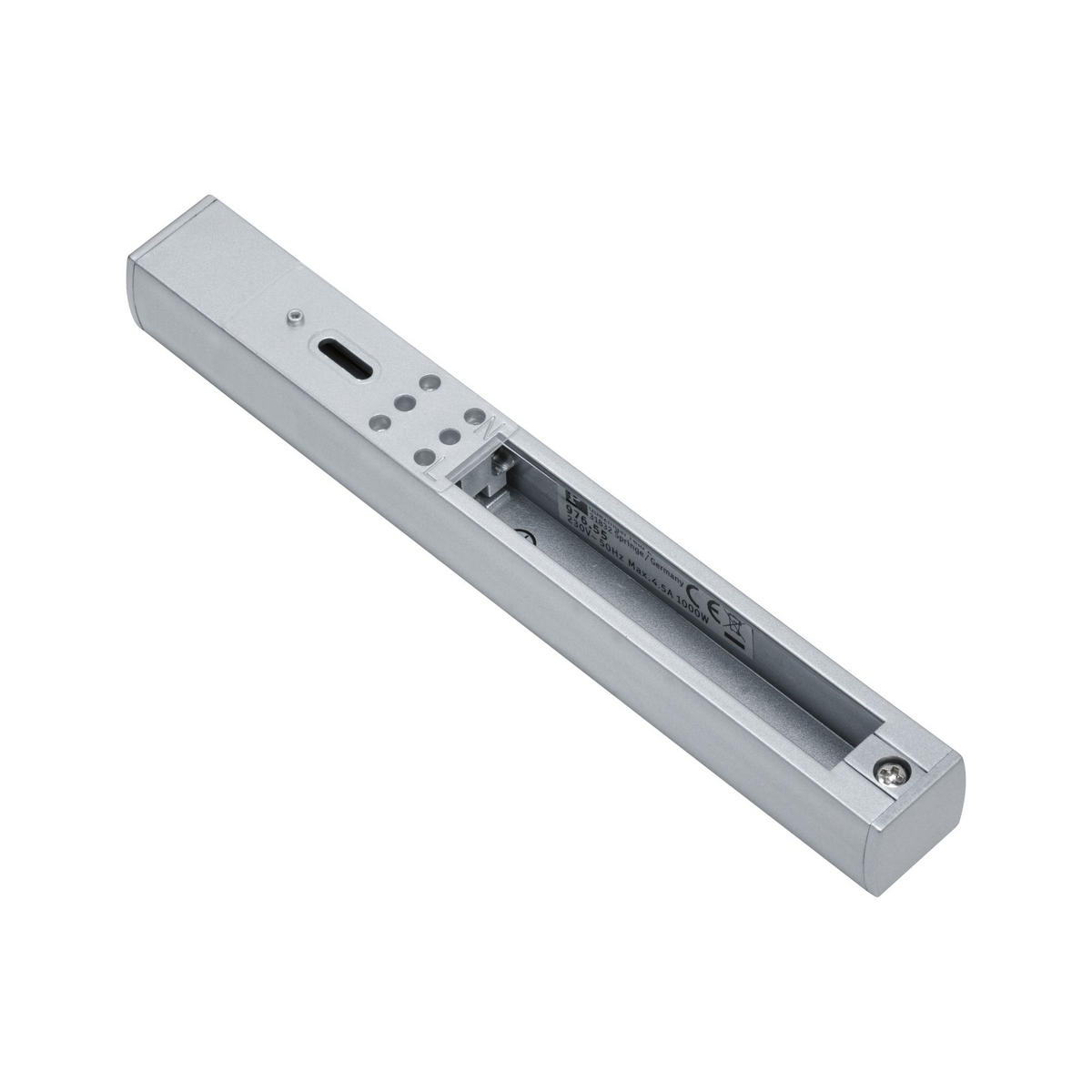 SCHIENENSYSTEM-EINSPEISER URail 18,7/8,3 cm   - Chromfarben, Basics, Kunststoff/Metall (18,7/8,3cm) - Paulmann