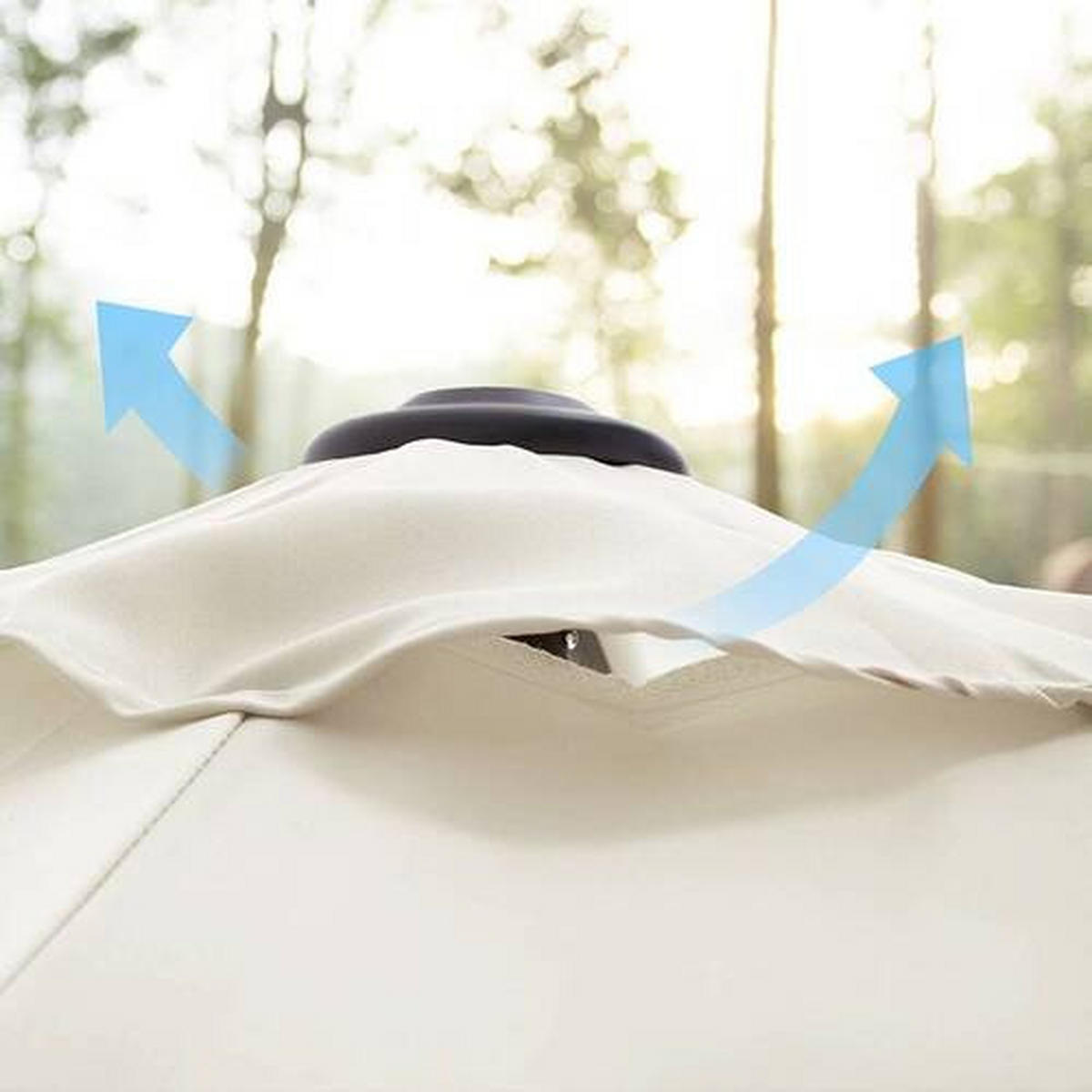 SLNEČNÍK 270/270 cm - čierna/béžová, Basics, kov/textil (270/270cm) - Modante