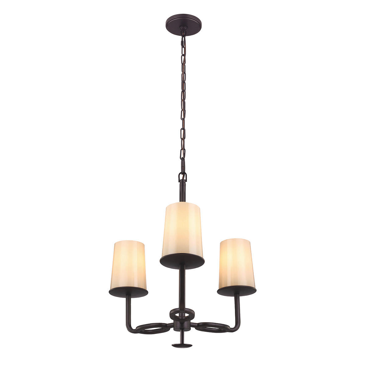 KRONLEUCHTER 50.5/72.7 cm    - Bronzefarben, Konventionell, Glas/Metall (50.5/72.7cm) - Elstead Lighting