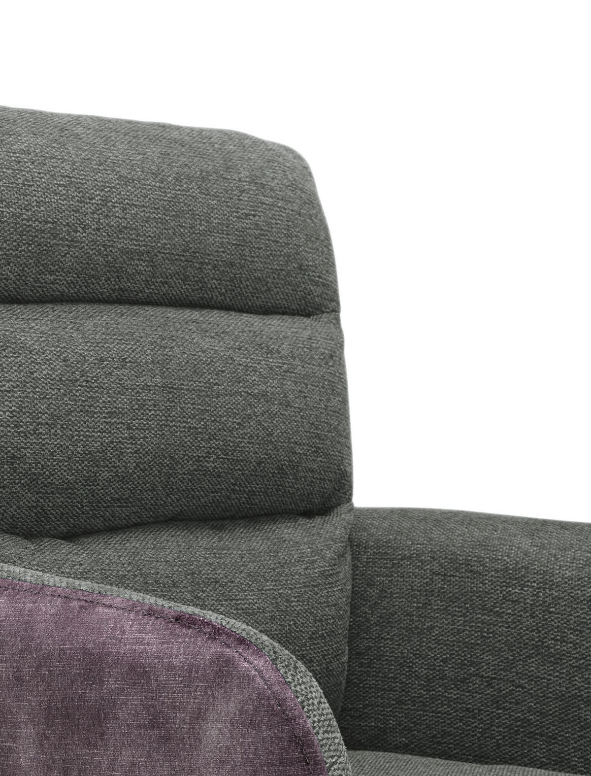 ARMLEHNSTUHL  in Mikrofaser  - Aubergine/Schwarz, KONVENTIONELL, Textil/Metall (58/94/67cm) - Boxxx