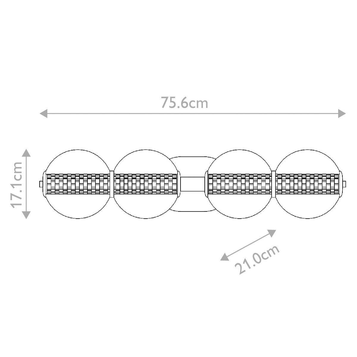 LED-WANDLEUCHTE   - Chromfarben, Basics, Glas/Metall (17/75,6/21,1cm) - Elstead Lighting