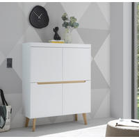 HIGHBOARD  in 107/134/40 cm  - Eichefarben/Weiß, Design, Holzwerkstoff (107/134/40cm) - MID.YOU