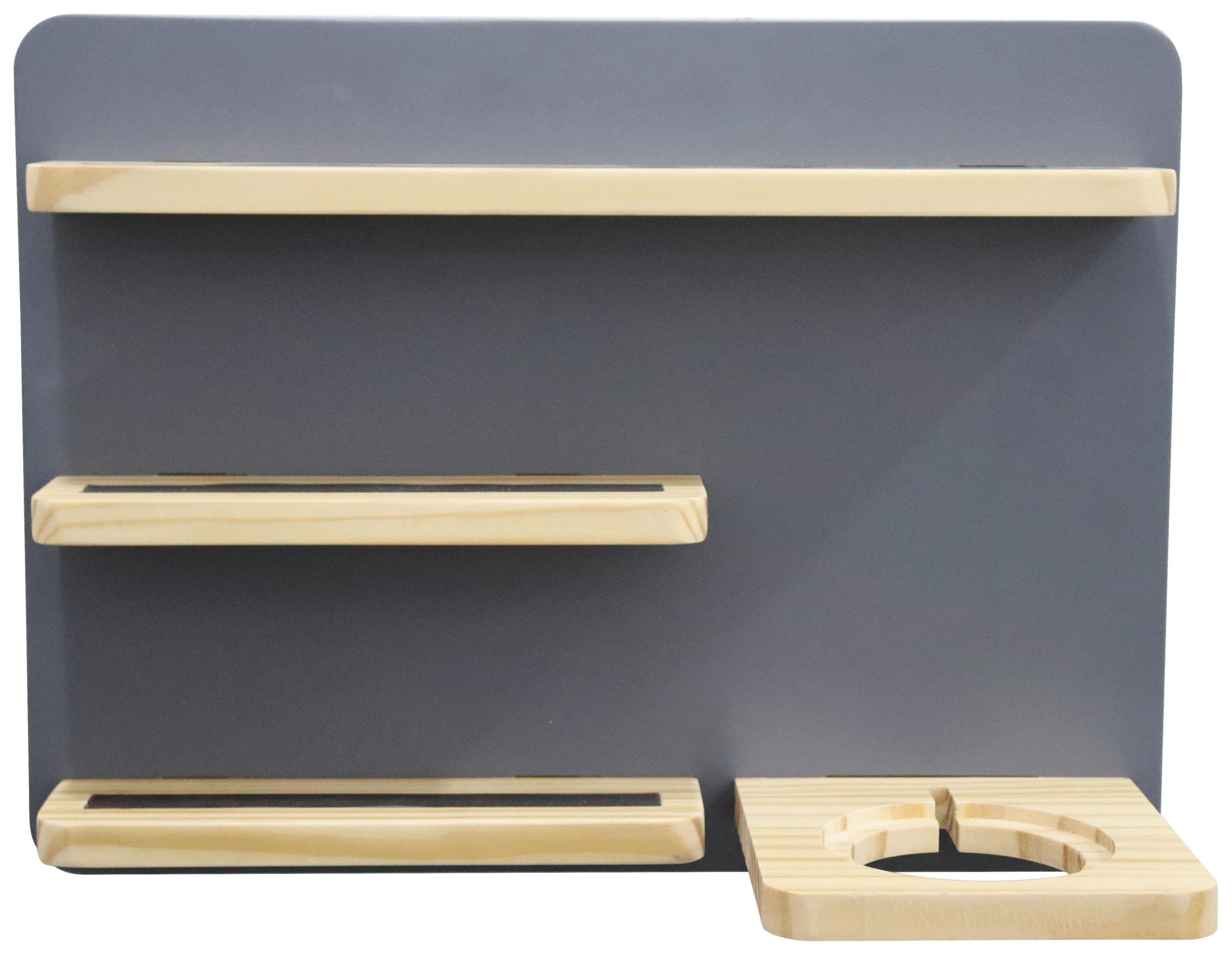 Regal für Toniebox und Figuren 40/30/15 cm  - Naturfarben/Grau, Trend, Holz/Holzwerkstoff (40/30/15cm) - Ben'n'jen