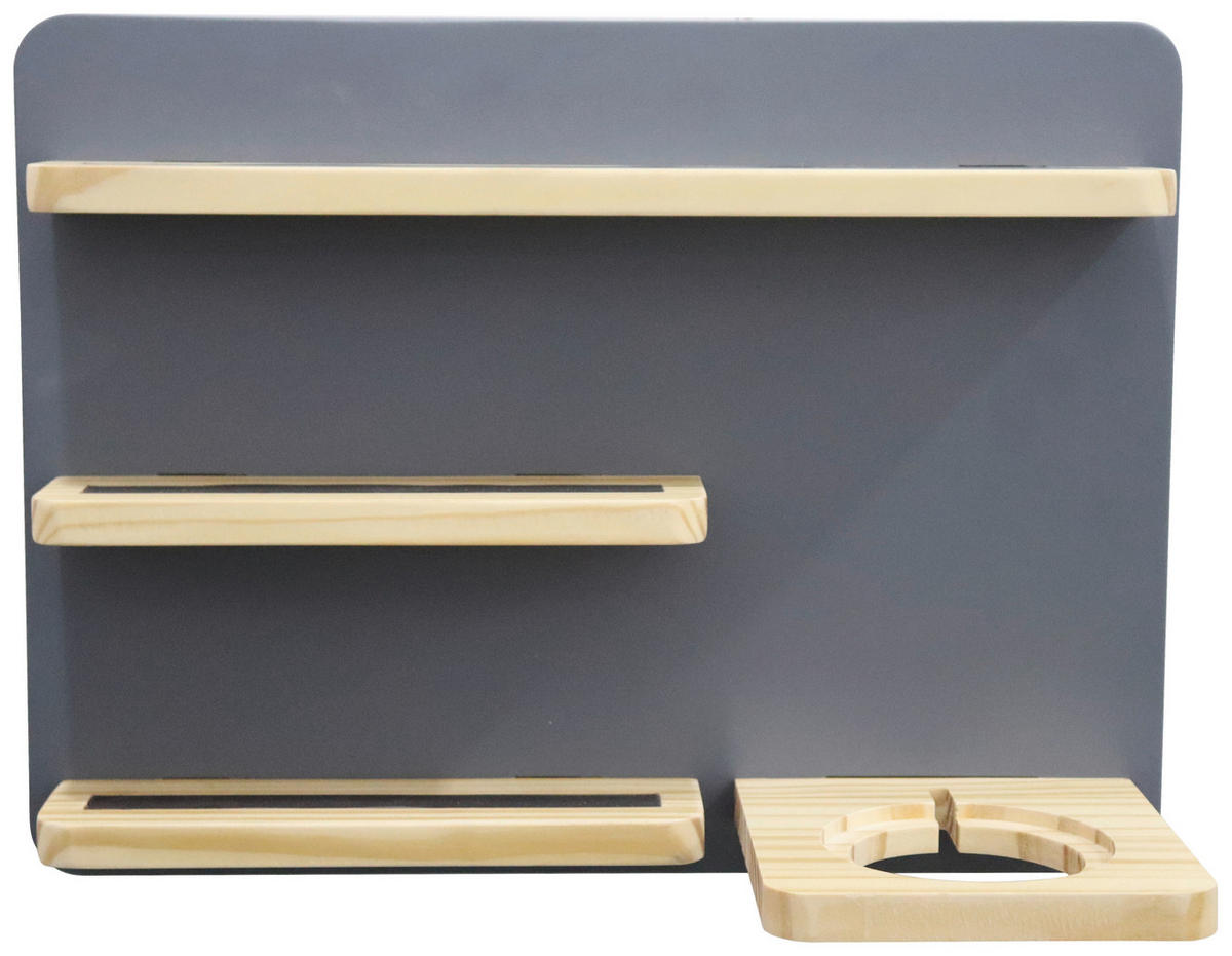 Regal für Toniebox und Figuren 40/30/15 cm  - Naturfarben/Grau, Trend, Holz/Holzwerkstoff (40/30/15cm) - Ben'n'jen