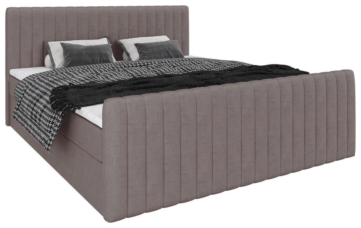 BOXBETT 180/200 cm  in Braun  - Schwarz/Braun, Basics, Kunststoff/Textil (180/200cm) - Carryhome