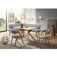 ECKBANK 160/170 cm  in Hellgrau, Wildeiche  - Wildeiche/Eichefarben, Design, Holz/Textil (160/170cm) - Venda