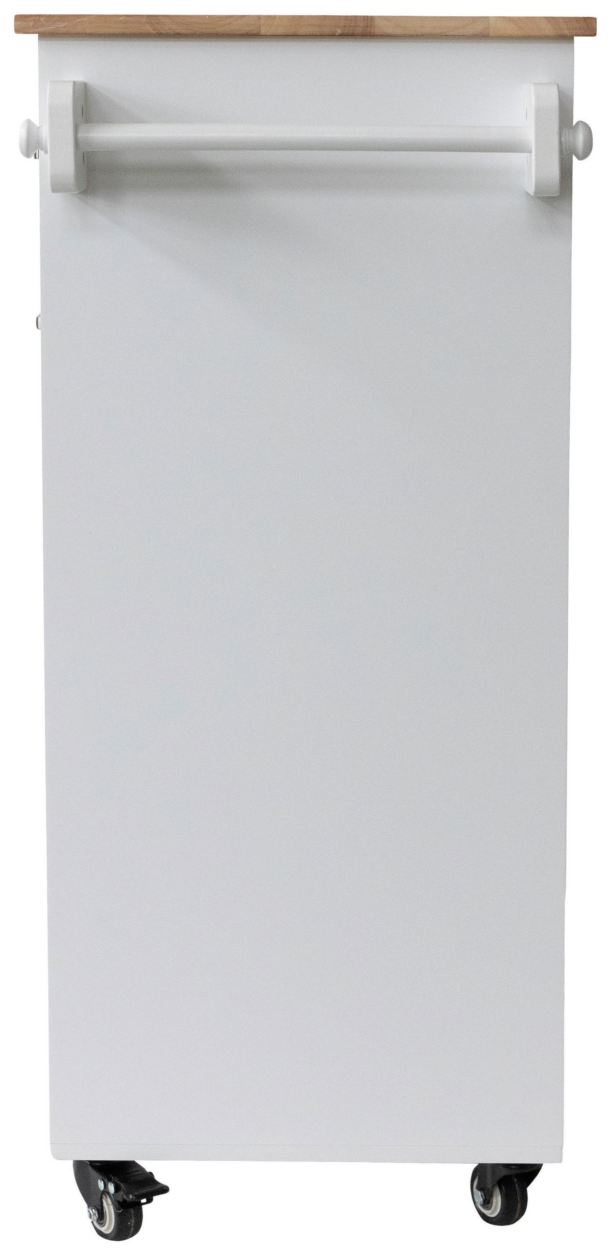 SERVIERWAGEN in Weiß  - Silberfarben/Schwarz, Basics, Holz/Holzwerkstoff (68/89/40cm) - MID.YOU