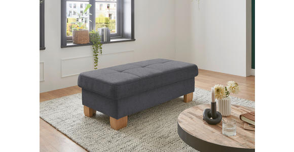 ECKSOFA in Flachgewebe Grau  - Wildeiche/Grau, Natur, Holz/Textil (243/301cm) - Voleo