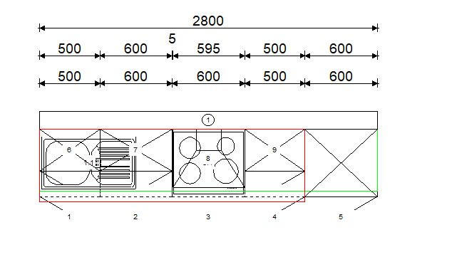 KÜCHENBLOCK 280 cm   in Anthrazit, Weiß  - Edelstahlfarben/Anthrazit, KONVENTIONELL, Holzwerkstoff/Metall (280cm) - Welnova