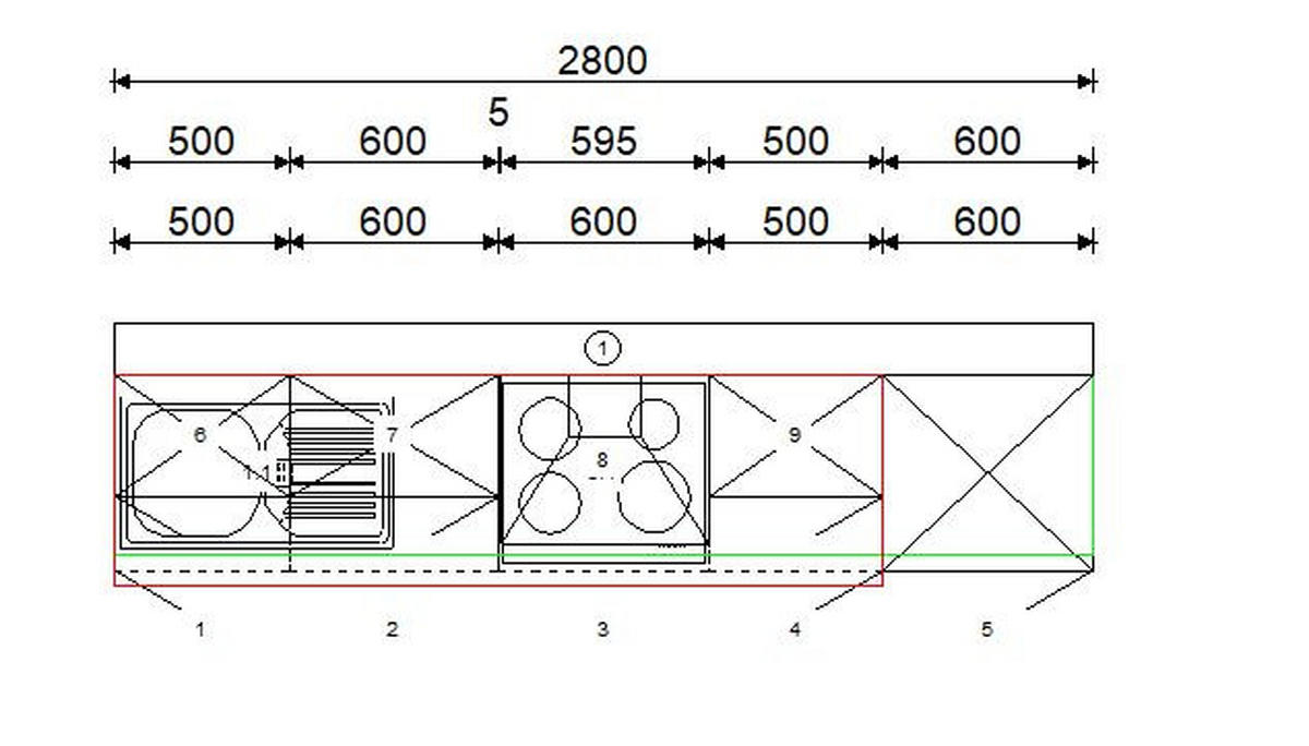 KÜCHENBLOCK 280 cm   in Anthrazit, Weiß  - Edelstahlfarben/Anthrazit, KONVENTIONELL, Holzwerkstoff/Metall (280cm) - Welnova